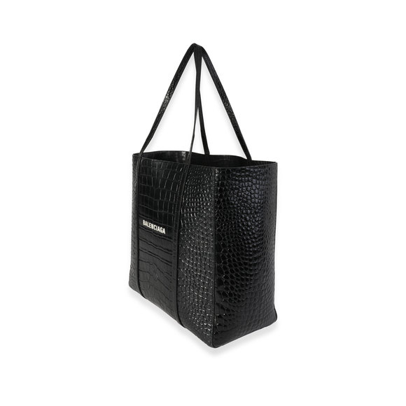 Balenciaga Crocodile-Embossed Leather Small Everyday Tote - Picture 3 of 7